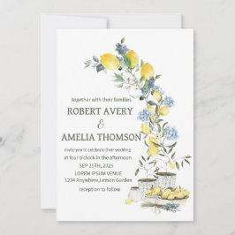 Invitación Boda ruso de limón mediterráneo
