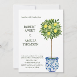 Invitación Boda ruso de limón mediterráneo