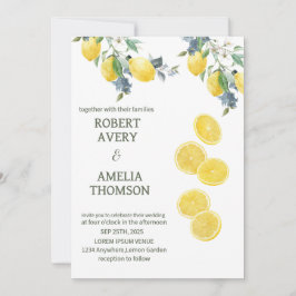Invitación Boda ruso de limón mediterráneo