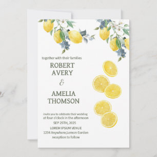 Invitación Boda ruso de limón mediterráneo