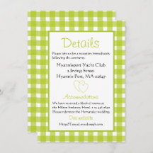 Boda ruso detalla Fiesta de Gingham Green Plaid