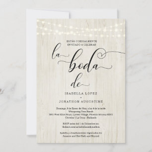 Invitación Boda ruso español todo en un solo w- Registro RSVP