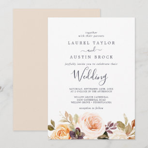 Invitación Boda Rustic Earth Florals