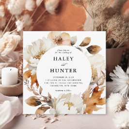Invitación Boda Rustic Fall Floral Elegante