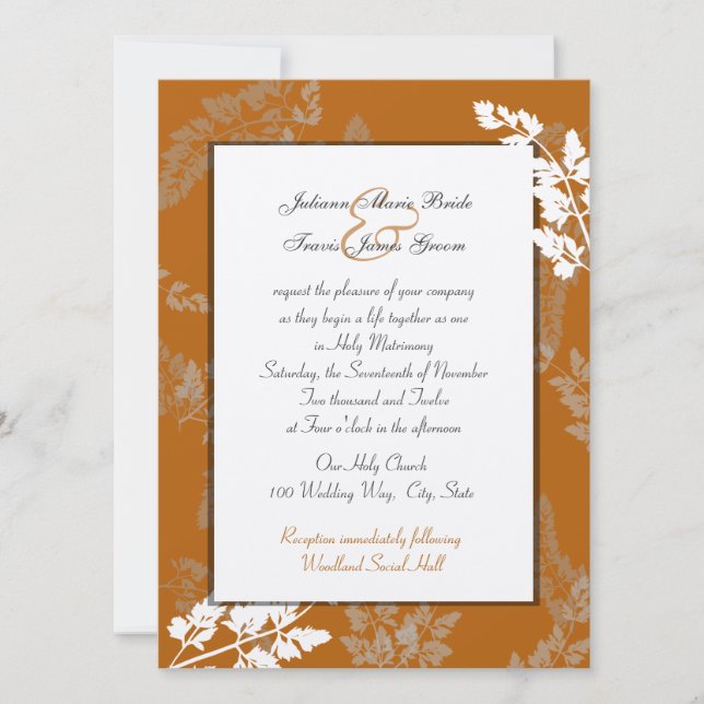 Invitación Boda Rustic Lace (Anverso)