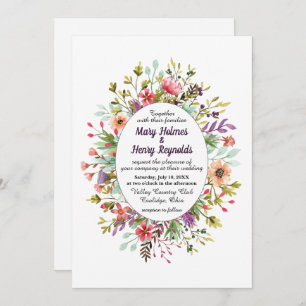 Invitación Boda Rustic Mountain Meadow Wildflowers