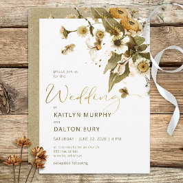 Invitación Boda Rustic Summer Wildflowers & Daisies