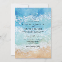 Boda Rustic Watercolor Summer Sea Beach