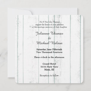 Invitación Boda Rustic White Wood