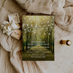 Invitación Boda rústica al aire libre en el bosque