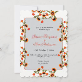 Invitación Boda rústica bohemia escandinava de inspiración fo