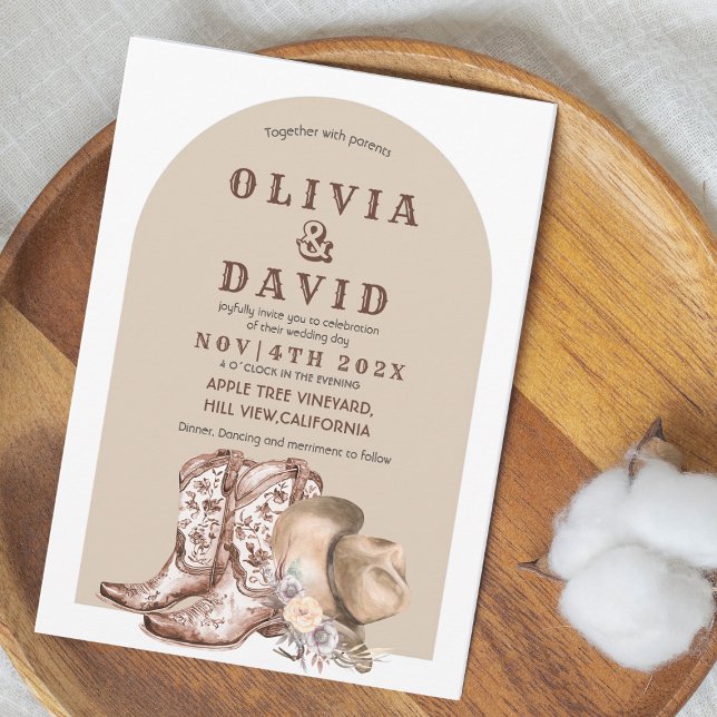 Invitación Boda rústica bohemia occidental (Subido por el creador)
