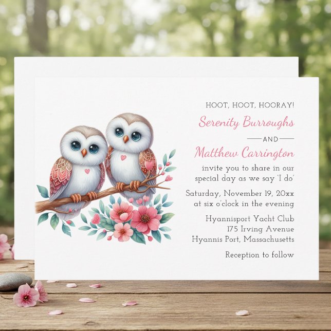 Invitación Boda Rústica Boho Bosque Búho (Subido por el creador)