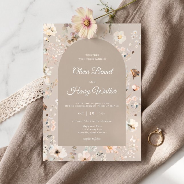 Invitación Boda Rústica Boho Floral de Otoño (Subido por el creador)