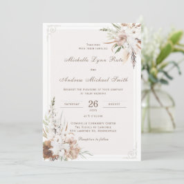 Invitación Boda Rústica Boho Imprimible