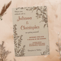 Boda Rústica Boho Terracota Flores Silvestres