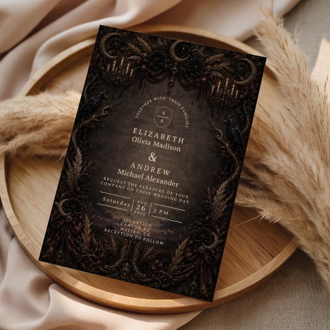 Invitación Boda Rústica Country Goth (Subido por el creador)