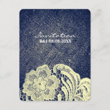 boda rústica de campo con encaje azul marino