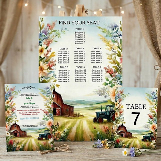 Invitación Boda Rústica de Campo con Estilo Redneck (Subido por el creador)