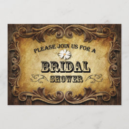 Invitación boda rústica de campo occidental