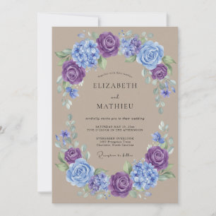 Invitación Boda Rústica de Ciruela