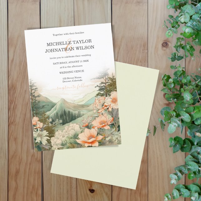 Invitación Boda Rústica de Destino de Montaña al Aire Libre (Subido por el creador)
