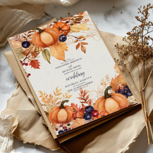 Invitación Boda Rústica de Flor de Calabaza Country
