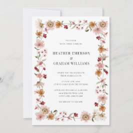 Invitación Boda Rústica de Flores Silvestres