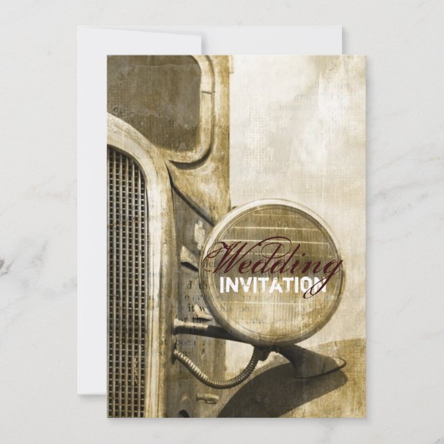 Invitación Boda rústica de la granja del país occidental del (Anverso)