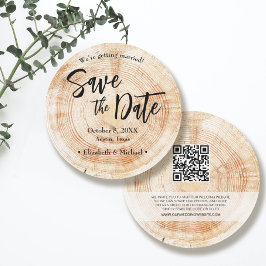 Invitación Boda Rustica de Madera Salva la fecha con el sitio