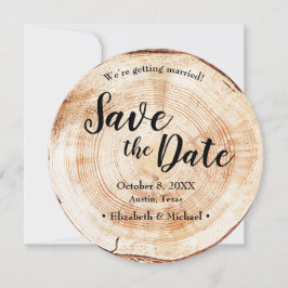 Invitación Boda Rustica de Madera Salven la fecha con el siti