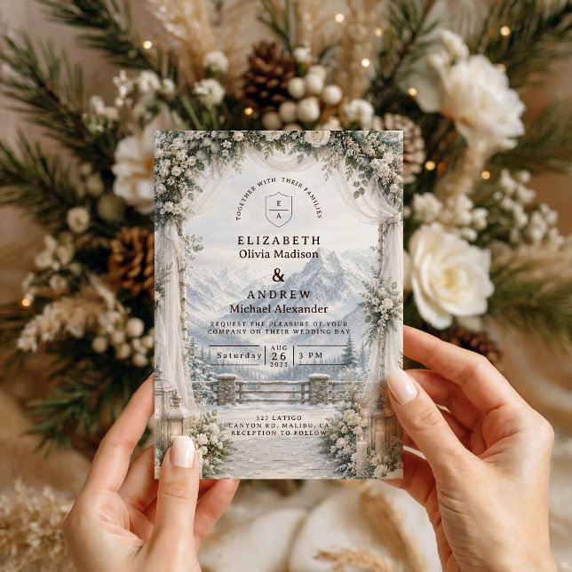 Invitación Boda Rústica de Montaña en Invierno (Subido por el creador)