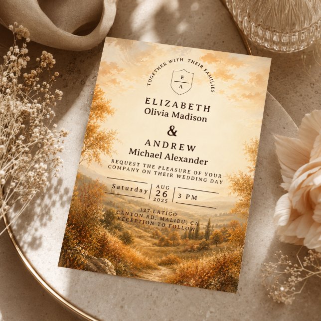 Invitación Boda rústica de otoño al aire libre (Subido por el creador)