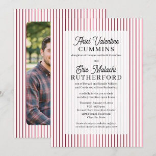 Invitación Boda Rústica de Padres del Novio Remaridados con R