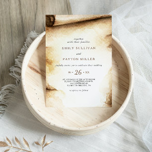 Invitación Boda rústica de pasillo de papel