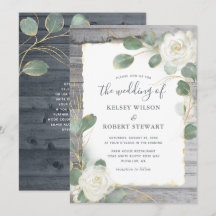 Boda Rústica de Rosas Doradas y Florales Verdes