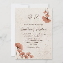 Boda rústica de terracota y acuarela con monograma