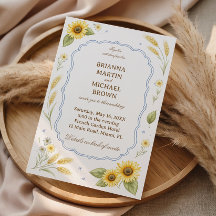 Boda Rústica Elegante de Girasoles Florales