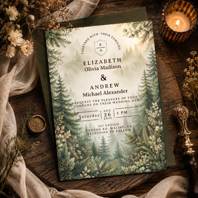 Invitación Boda Rústica en el Bosque (Subido por el creador)