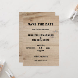 Invitación Boda rústica en el campo de la madera de granero G