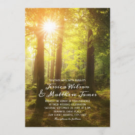 Invitación Boda rústica en el campo de los árboles de primave