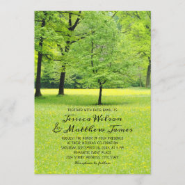 Invitación Boda rústica en el campo del árbol de primavera fo