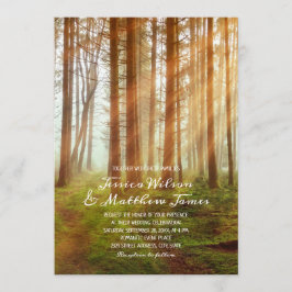 Invitación Boda rústica en el campo del bosque de pinos