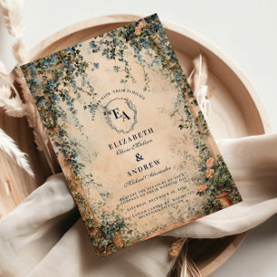 Invitación Boda rústica en el jardín de flores silvestres