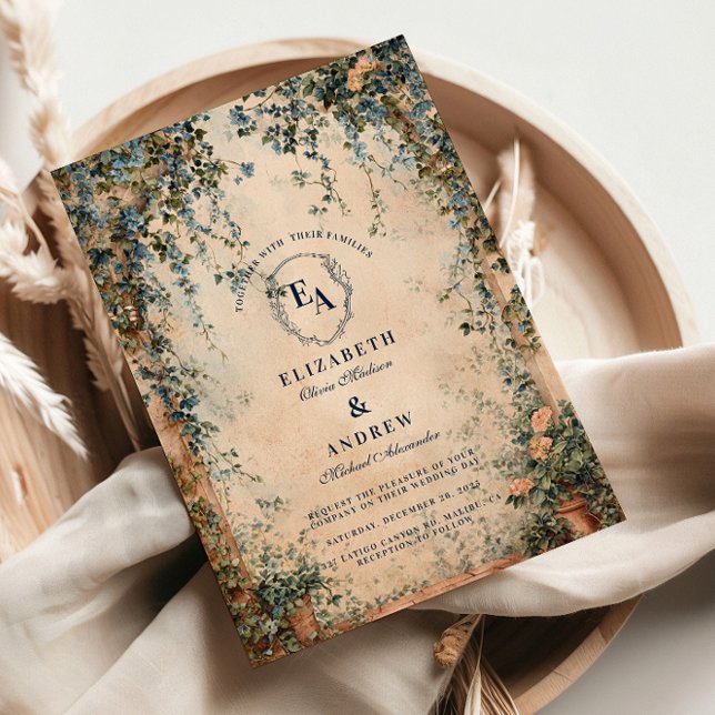 Invitación Boda rústica en el jardín de flores silvestres (Subido por el creador)