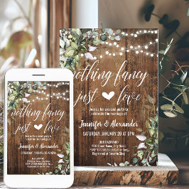 Invitación Boda Rústica en el Patio Trasero Nada Lujoso Solo