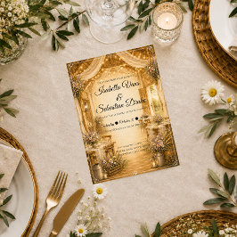 Invitación Boda rústica en granero interior