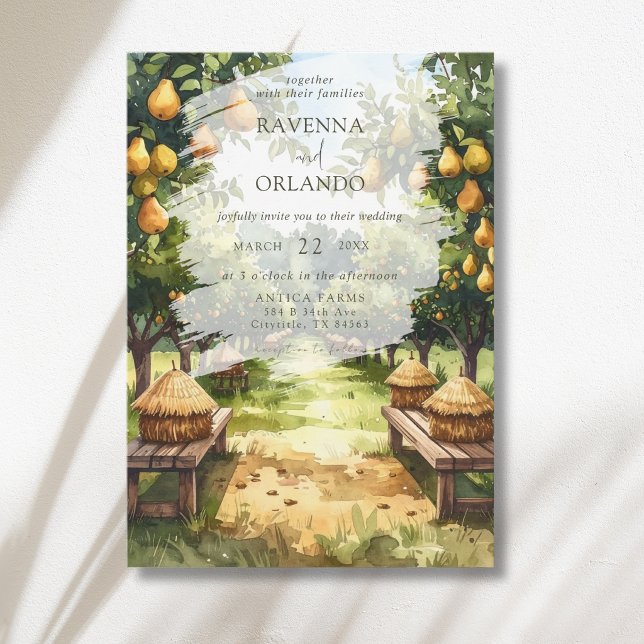 Invitación Boda Rústica en Huerta de Peras Campestre (Subido por el creador)