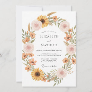 Invitación Boda Rústica en Pradera de Ocres