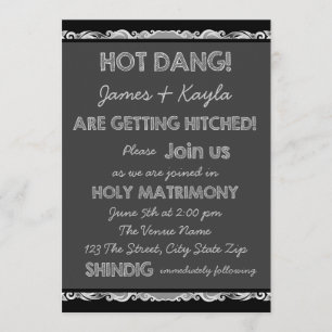 Invitación Boda Rústica en Tiza País con Pizarra